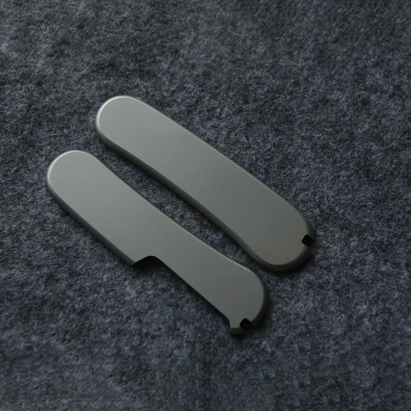 Imagem -02 - Faca Titanium Handle Patches Escalas para 85 mm Victorinox Delemont Facas do Exército Suíço para Pinças Palito Buraco Faça Você Mesmo Parte Par