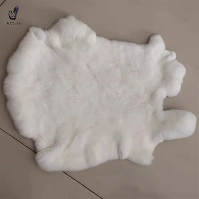 Natural Rex Rabbit Skin Leather Real Genuine Rabbit Fur Pelt For Decoration DIY Materials