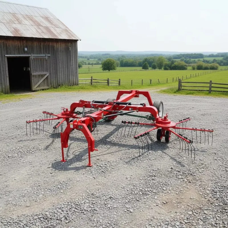 Customized High Efficiency 2.5m Width Tractor Mounted Farm Use Hay Rake By Made In China For Hay Storage With 1 Year Shelf Life
