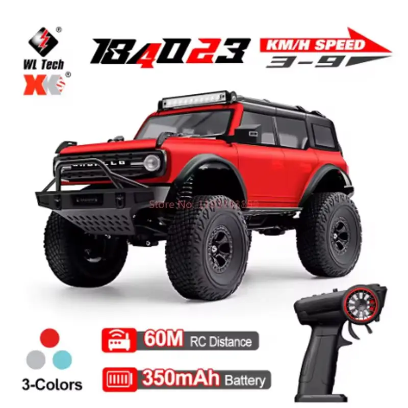 WLtoys 184023 1/18 Professional RC Car Off Road 4x4 Mechanical Gear Shifting Switch Between Low And High Speed Climbing Car Toy