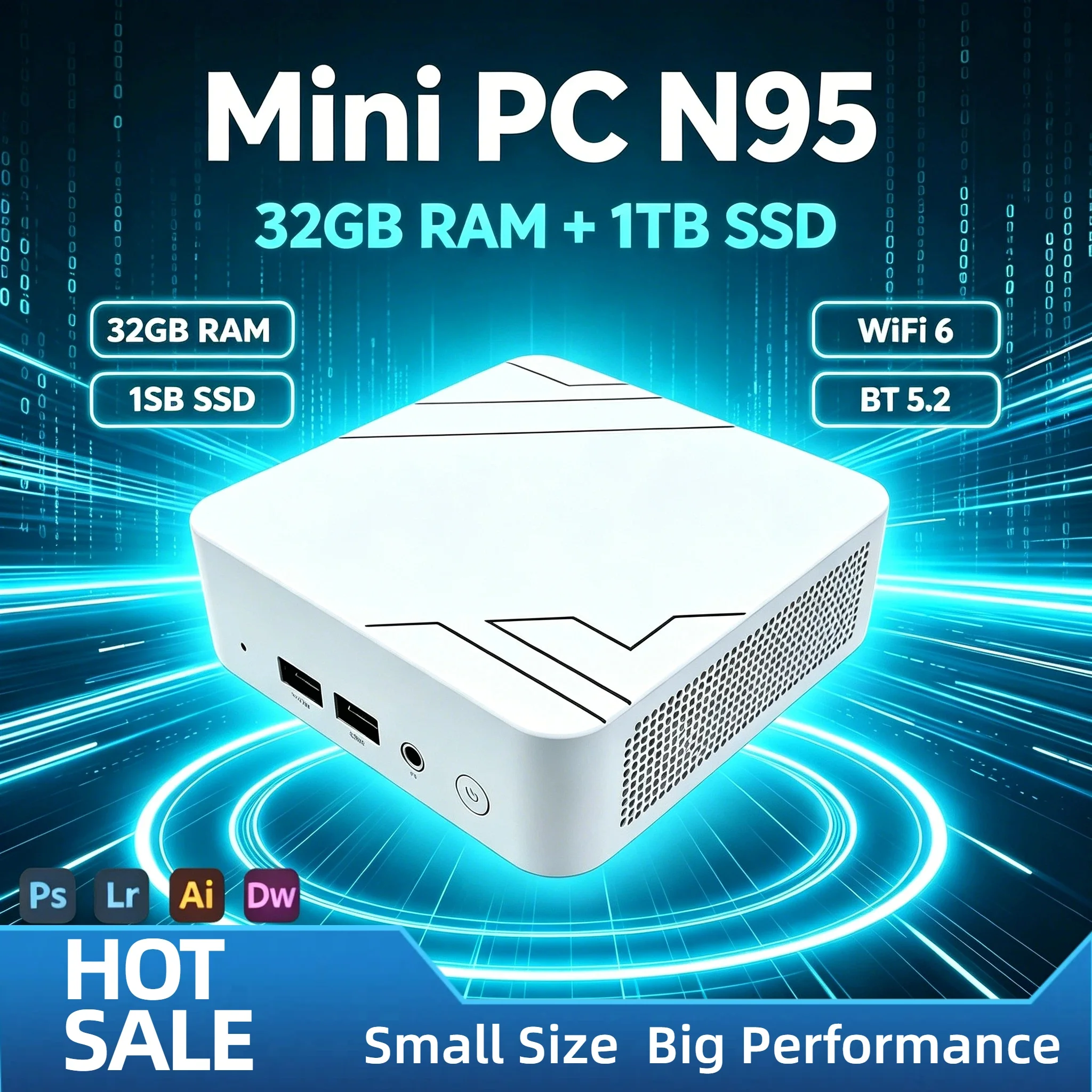 คอมพิวเตอร์ตั้งโต๊ะ Intel N95 16GB RAM 512GB SSD 4K WiFi6