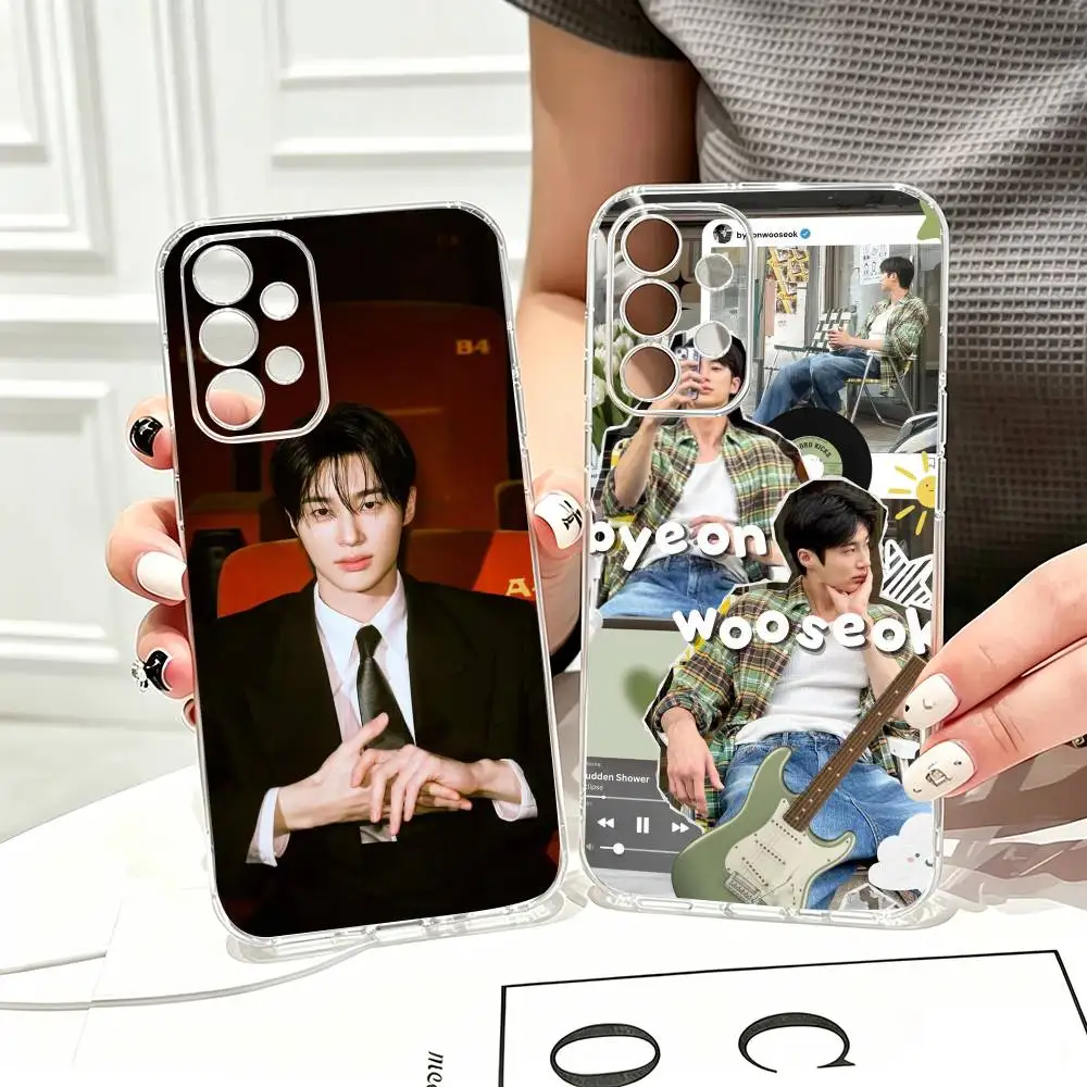 

Korea Actor Byeon Woo-S-Seok Phone Case Transparent Silicone Soft For Samsung S25,S24,S21,S22,S23,S30,Ultra,S20,Plus,Fe