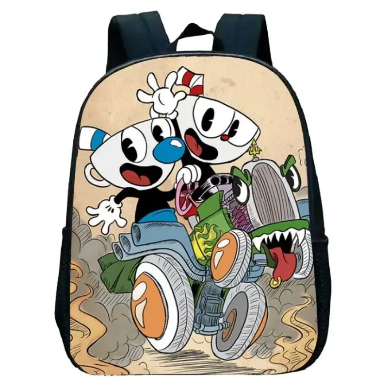 

Tea Cup Head Anime Cartoon Surrounding Children's Schoolbags For Primary And Secondary School Students Large Capacity Backbags