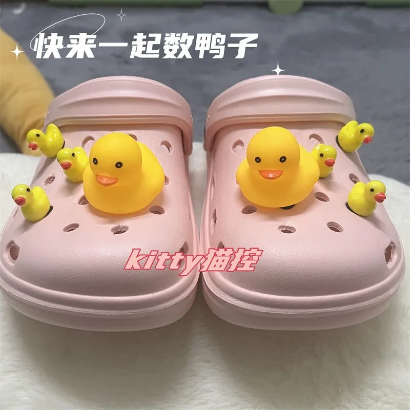 

Little Yellow Duck Series Adornment for Clogs Sandals Lovely Footwear Decoration DIY Ins Popular Charms for Crocs Christmas Gift