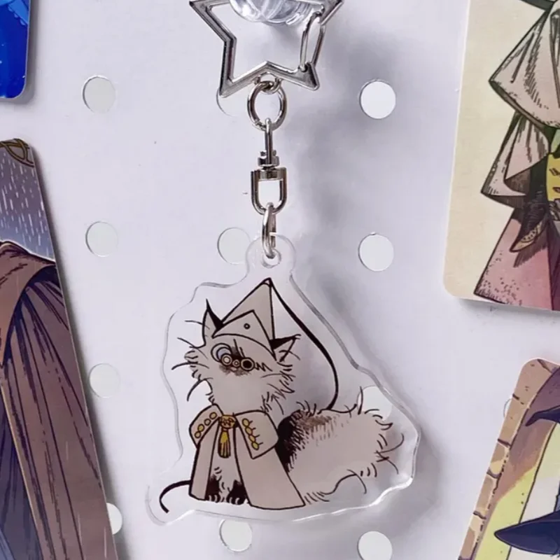 Witch Hat Cat Form Keychain, Acrylic Keyring, Fan Gift, Bag Charm, Collectible Keychain Animal Customize Design