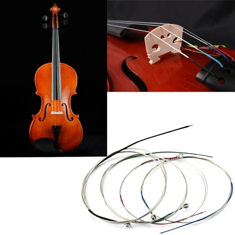 Viola String Set Silver C-G-D-A for Full Size 1st-4th Süße Musik Strings Steel Violons Nickel Chromium Music Accessory 24BD