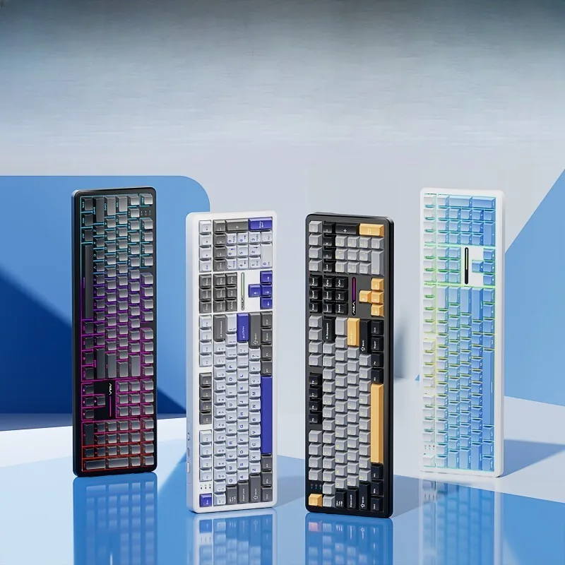 F108 customized mechanical keyboard wireless bluetooth three-mode office e-sports game hot swap color matching side engraving