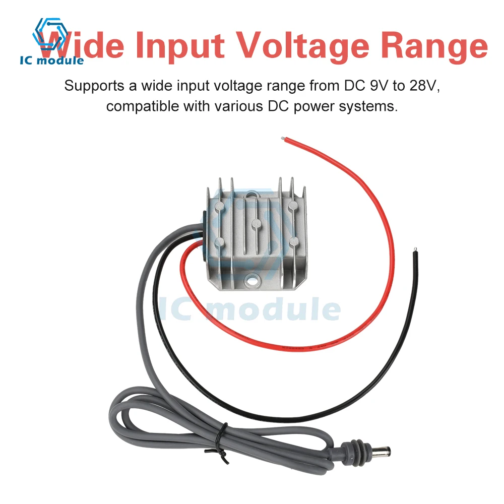 

DC12V to 30V Step Up Converter DC 9-28V to 30V 3.5A Boost Module IP68 Waterproof High Efficiency Power Supply