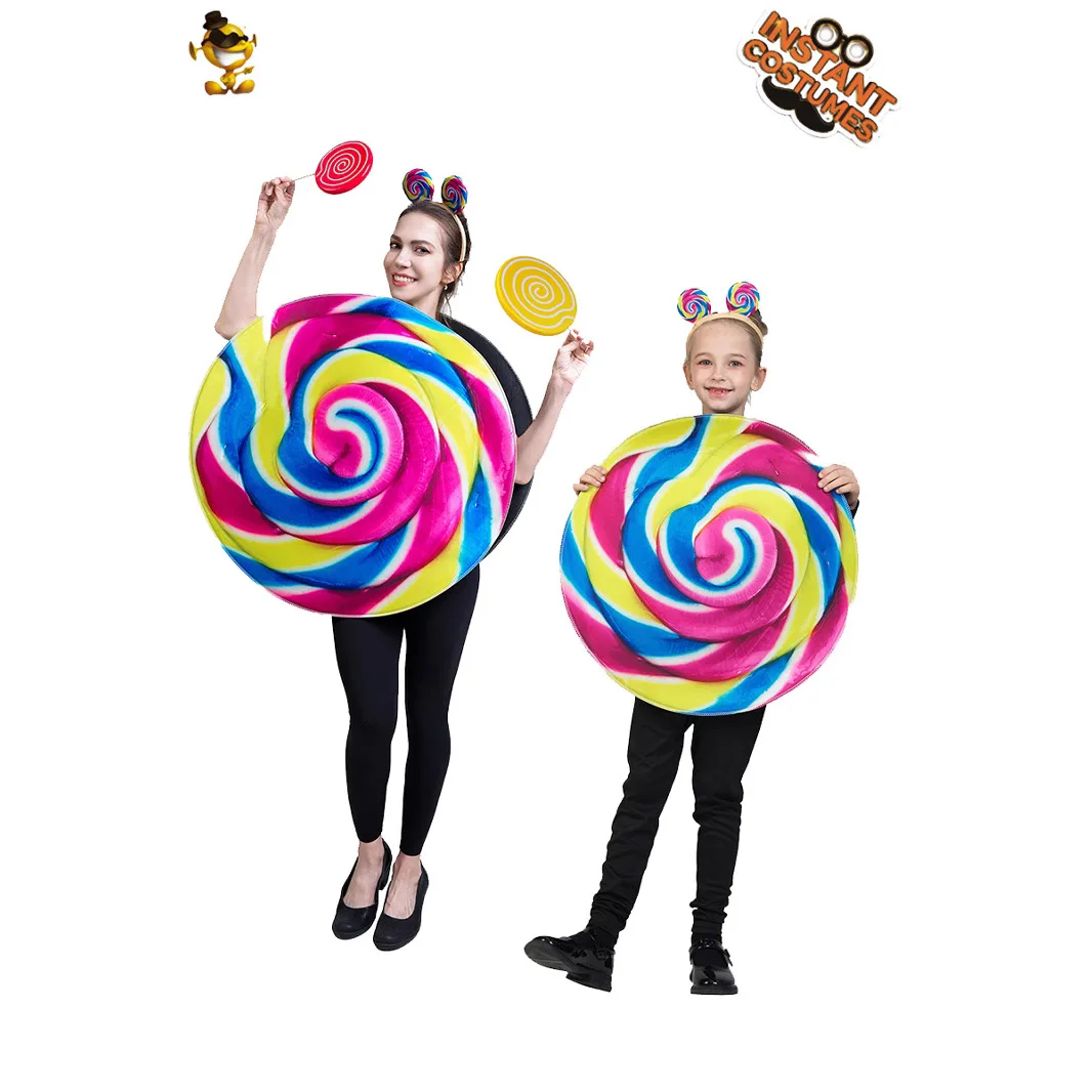 Funny Lollipop Costumes Dress-Up Party Outfits Performance Attire Cosplay Costumes Stage Performance Party Halloween Costumes