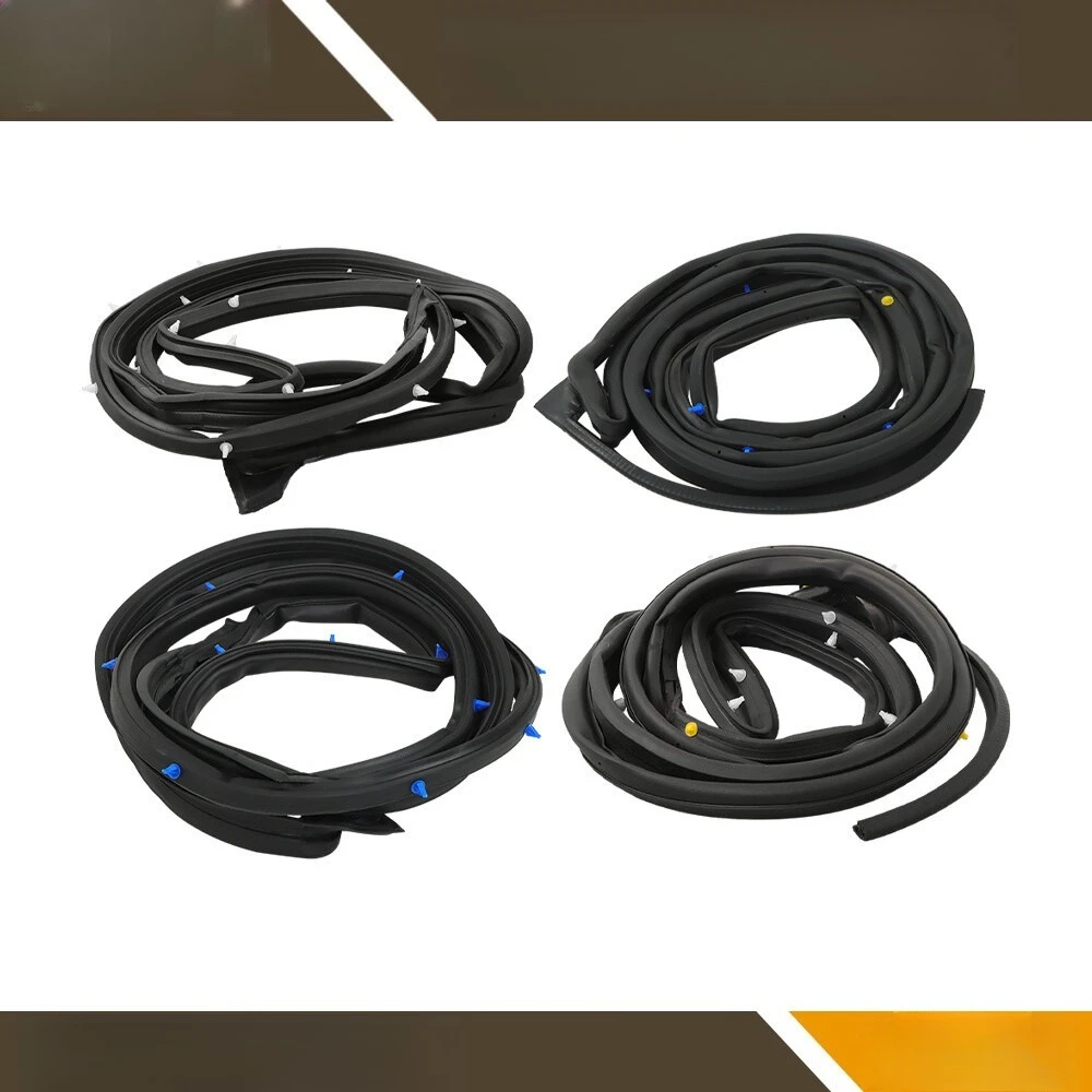 For Honda CR-V 2002-06 4-Door Opening Weatherstrip Seal Rubber Front+Rear LH+RH