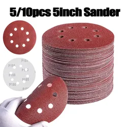 /05/2019 de Ponçage Adhésifs pour Ponceuse Orbitale Aléatoire, Feuilles Abrasives à Grains 40-125, 5 Pouces, 8 Trous, 3000mm, 10 Pièces