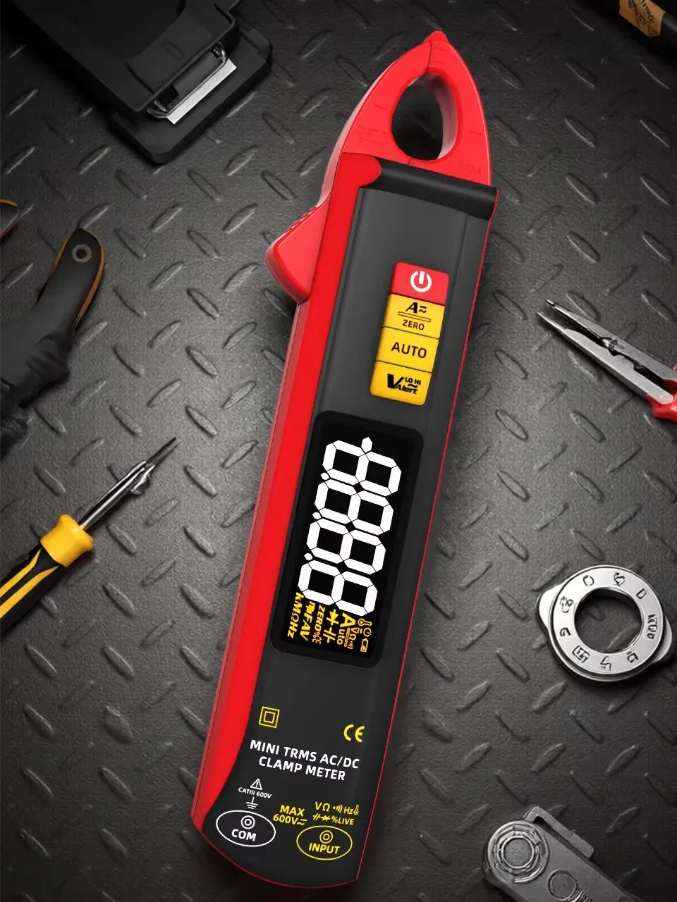 BSIDE UX1 Digitales Zangenmessgerät 1mA Hochpräzises Amperemeter Zange True RMS DC AC Strom Auto-Reparatur Elektrischer Temperatur-Tester Multimeter