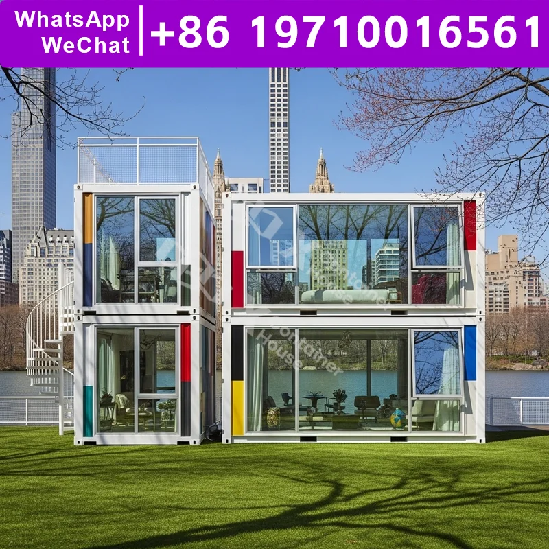 تخصيص نمط المنازل الجاهزة للبيع سعر المنزل الشمسية جاهزة العمل مخيم حزمة مسطحة المنزل منزل صغير متعدد الطبقات مقاومة الرياح #1