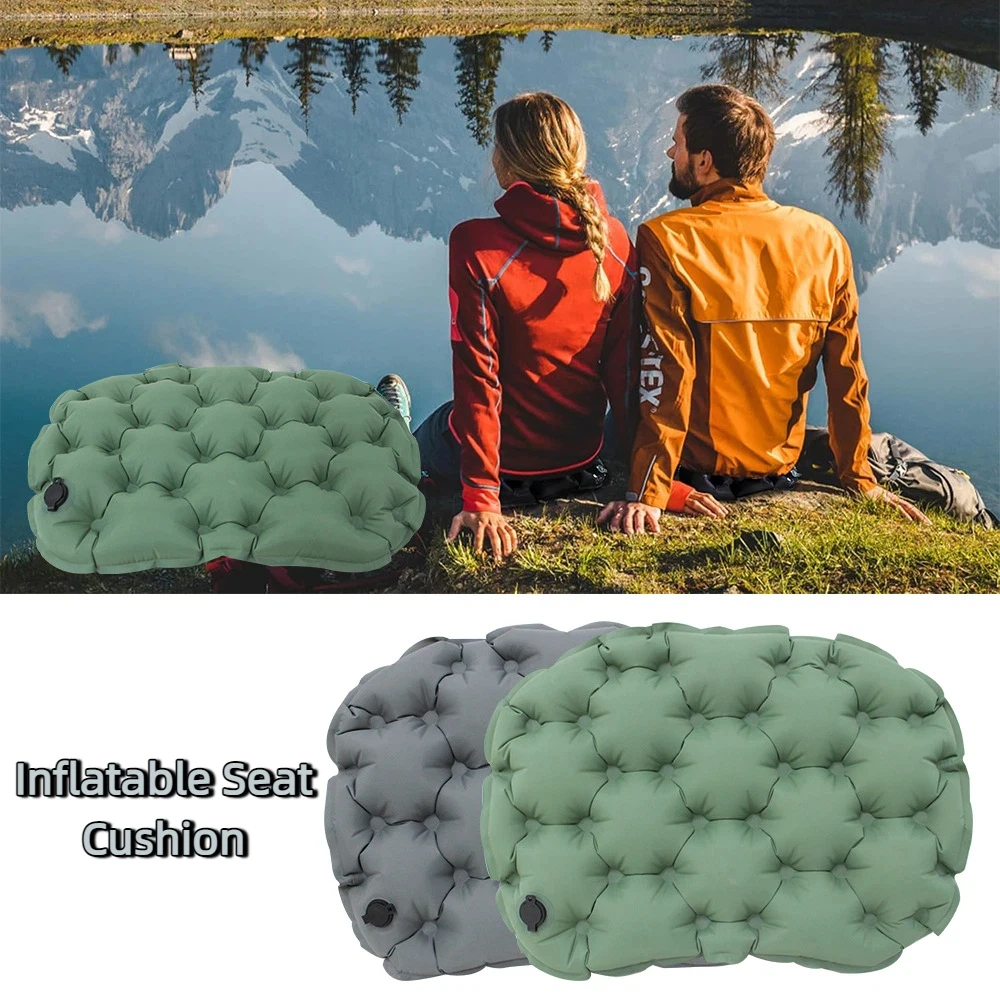 Inflatable Seat Cushion 36x28 Cm for Outdoor Camping Hiking Travel Portable Comfortable Pad