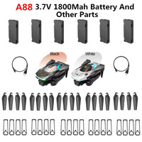 A88 Drone 3.7V 1800Mah Battery /Propeller / USB Line A88 Mini Drone Original Spare Parts A88 Dron Battery A88 Drone Accessories