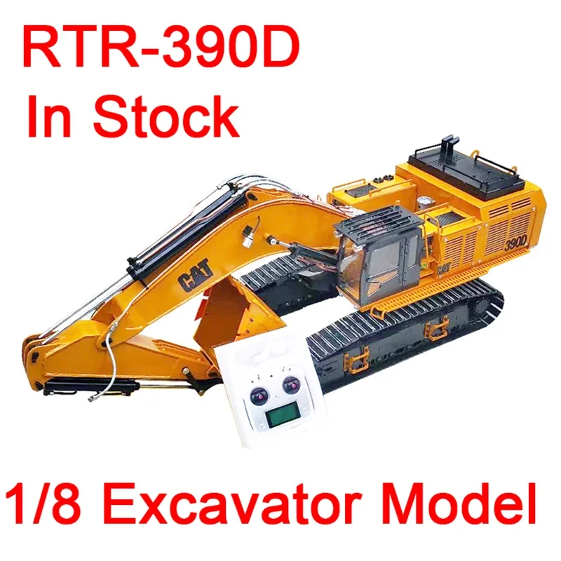 NEW 1/8 Heavy Duty Hydraulic Excavator Model 390D Remote Control Full Metal Excavator Model Toy