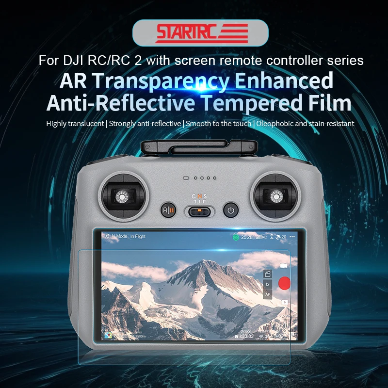 For DJI RC/RC2 Remote Control Screen Protector AR Anti-reflection Tempered Film For Mavic 3/Air 3/2S/Mini 3/4 Pro Accessories