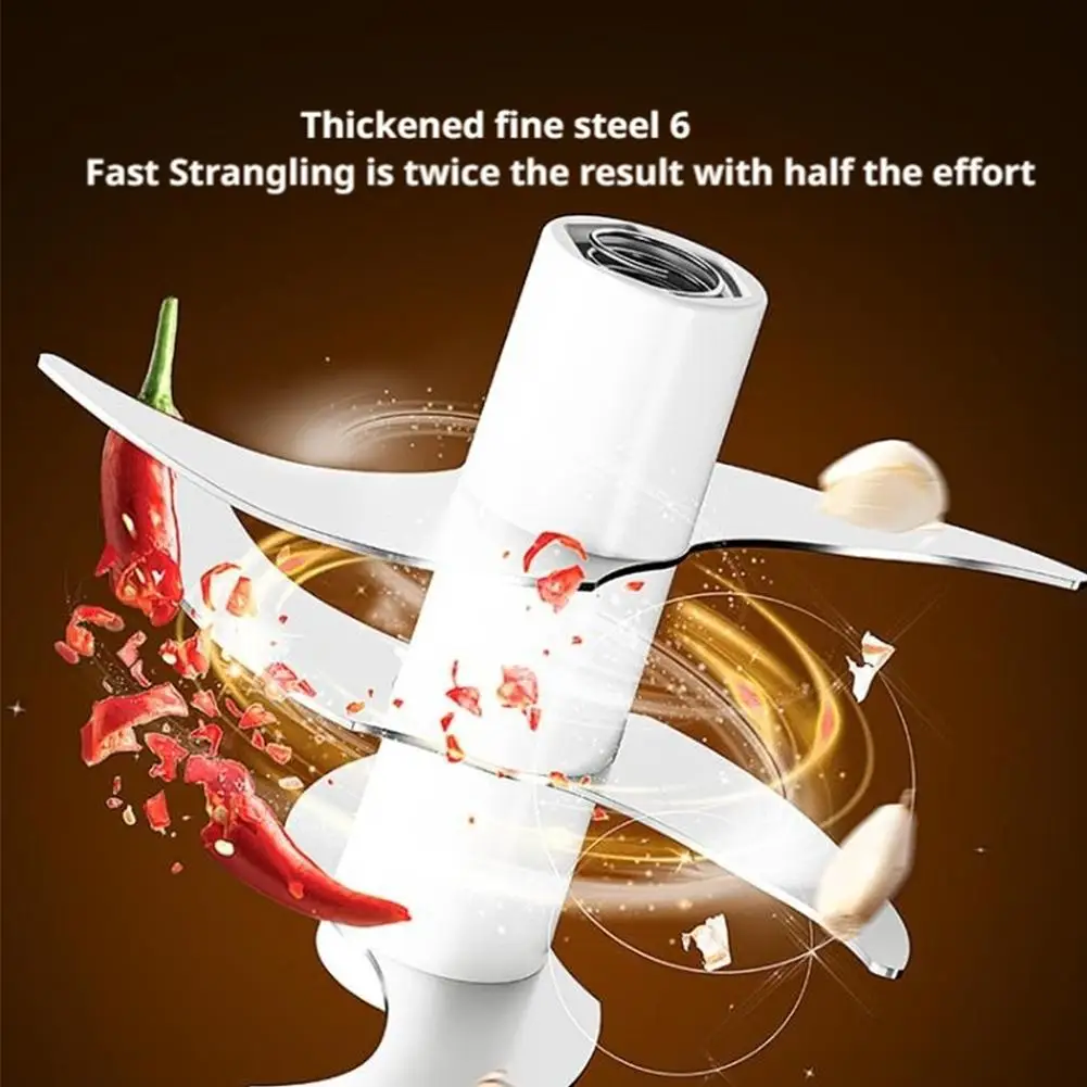 Electric Garlic Chopper 320ml Vegetable Chopper Meat Mincer Kitchen Children's Aid Mixer Food Processor Kitchen Tools