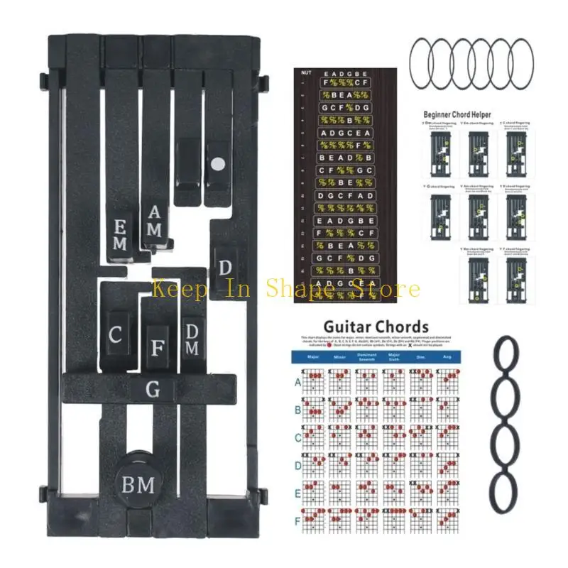 U1JC تعلم الجيتار مع أداة تغيير الوتر أنظمة تعلم وتر الجيتار تغيير سريع لأوتار الجيتار جهاز تدريب الجيتار #3
