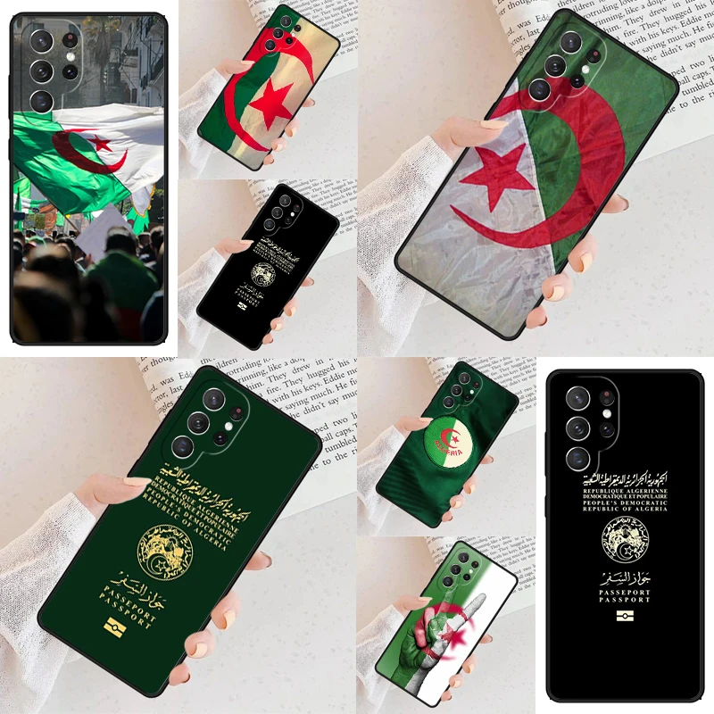 Algerian Passport Flag SOFT Cell Phone Case for Samsung Galaxy S26 Ultra S25 S24 S23 S22 S21 S20 Note10 Cover