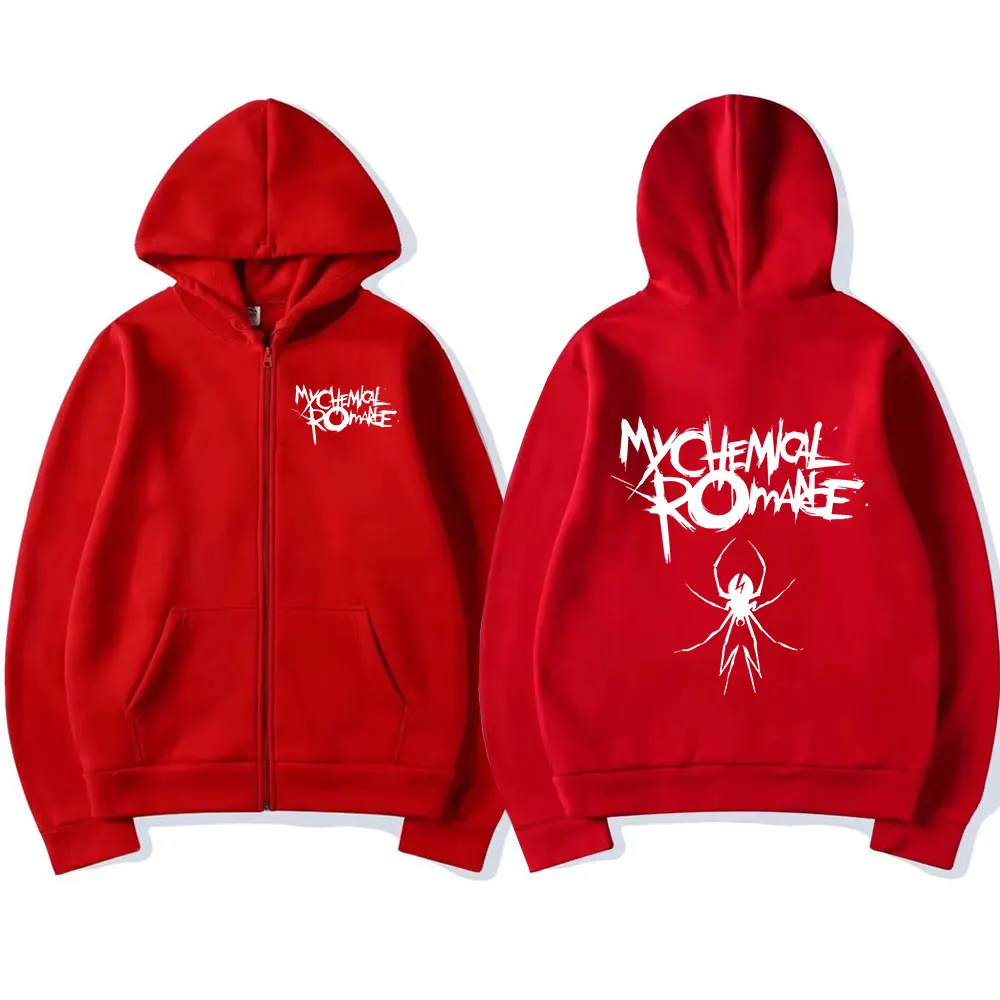 Rockband Mijn Chemische Romance Mcr Dode Hoodie Met Rits Zwarte Parade Punk Emo Sweatshirt Met Ritssluiting Herenmode Hoodies Jas Jassen