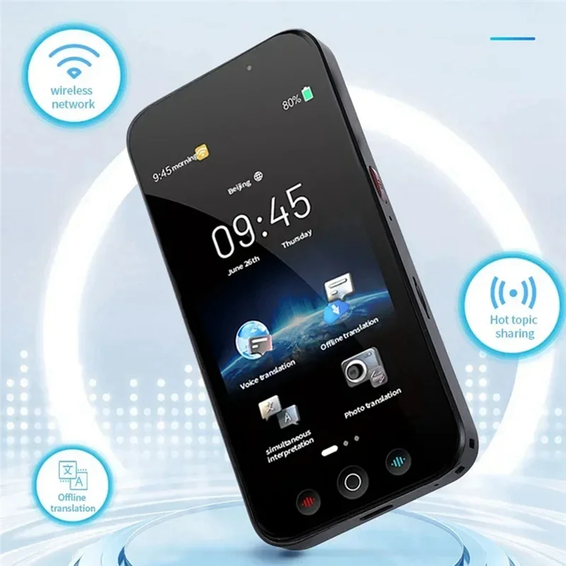 

ABKN-D8 Интеллектуальный переводчик в автоном режиме, 18 языков, онлайн, 144 языки, фотоперевод, устройство для голосового перевода с искусственным интеллектом