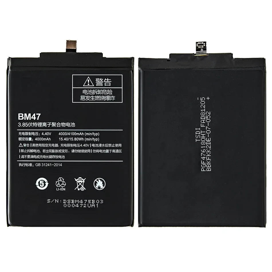 Battery BM47 For Xiaomi Redmi 4X 3 3s 3pro 5 plus 5A Note 4 4X 5A 3 Pro BM46 BN41 BN43