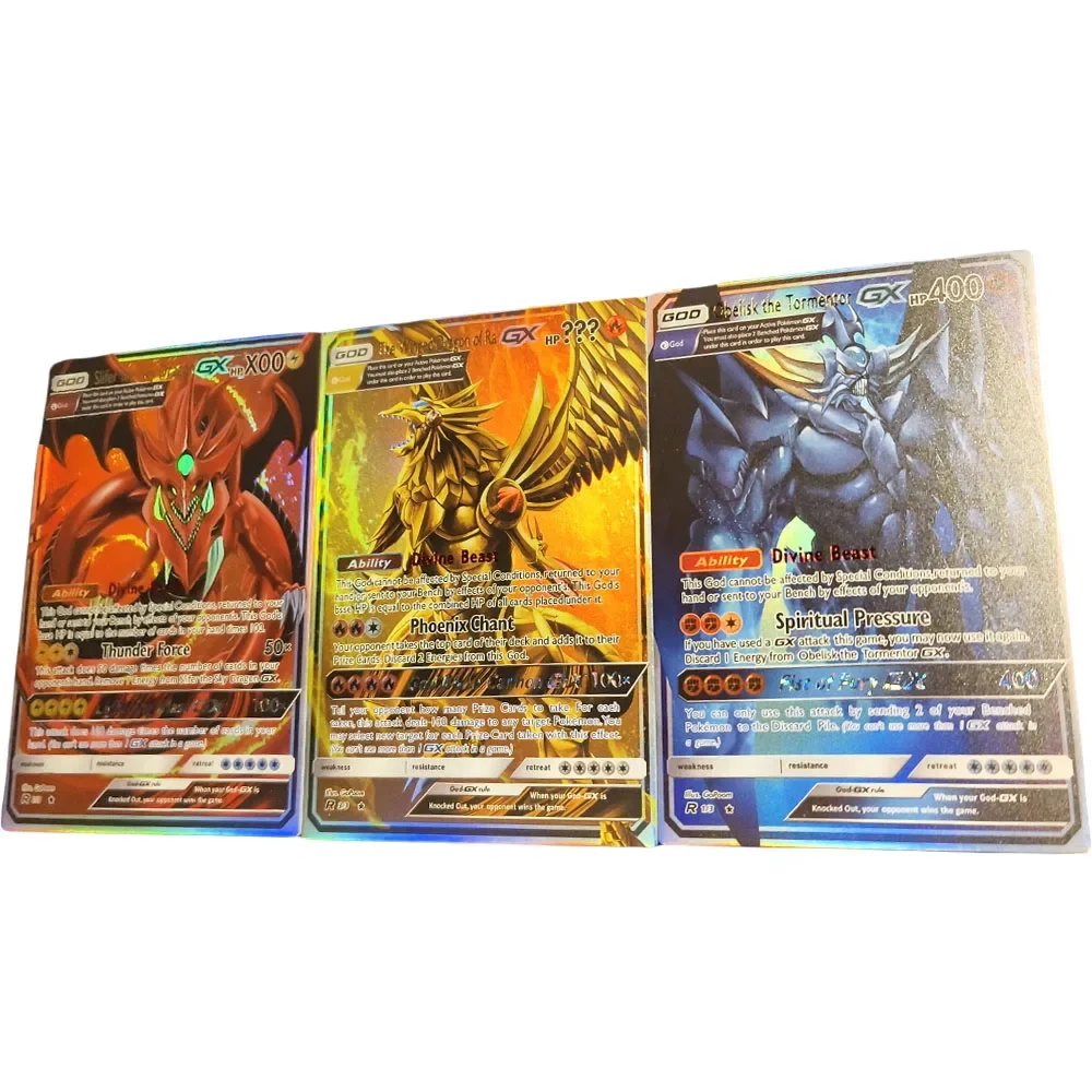 3 stk/set Anime Yu-Gi-Oh DIY ACG Slifer De Sky Dragon Premium Flash Card Tafelblad wedstrijd Games Speelgoed Kerst Verjaardagscadeautjes