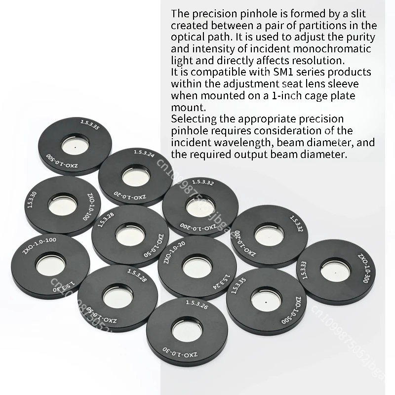 1PC Optical Laboratory Precision Pinhole Diameter 20-2000 micron Spatial Filter System Accessories Outer Diameter 25.4mm