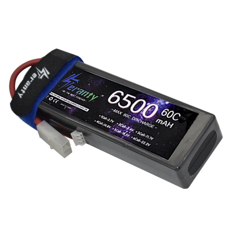 Teranty HardCase 2S Battery Lipo 7.4V 6500mAh 60C Battery Racing Series for RC Helicopter Car Boat Truck Buggy TRX Connector