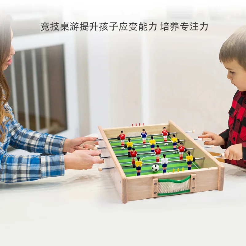 Puzzle en bois de football de table pour enfants, hockey sur glace, jeu de table à double bataille, jouet de jeu coule, 2 en 1