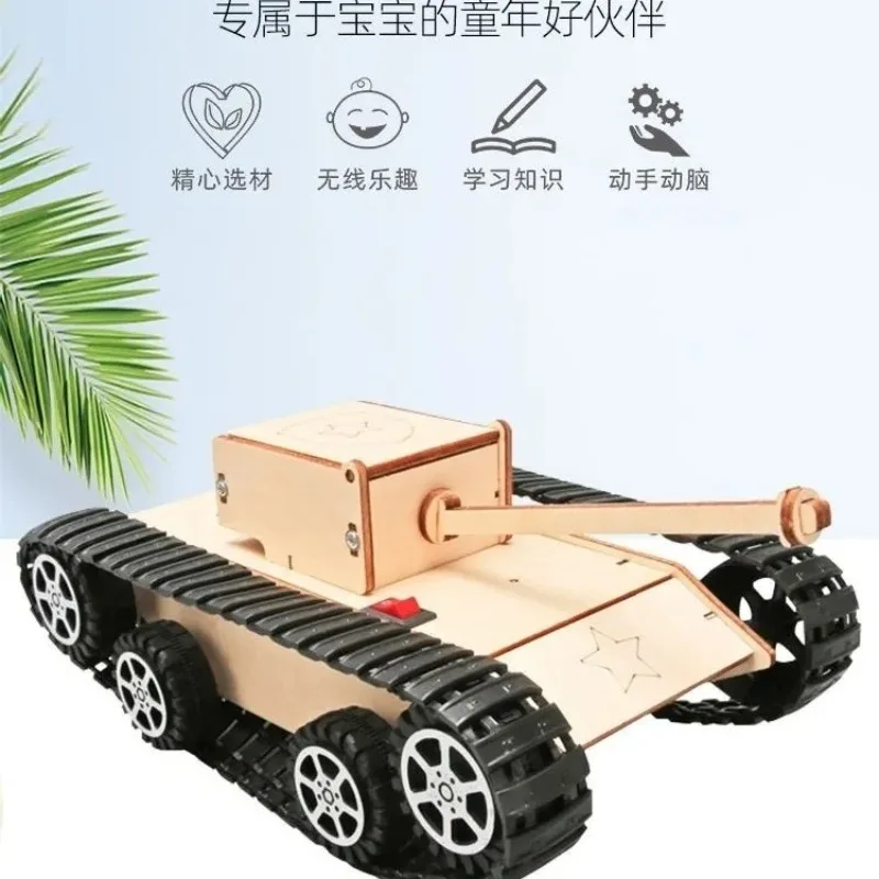 DIY Wooden Electric Vehicle Assembly Handcraft Kit Circuit Physics Gadget exploring electric energy conversion and gear drive