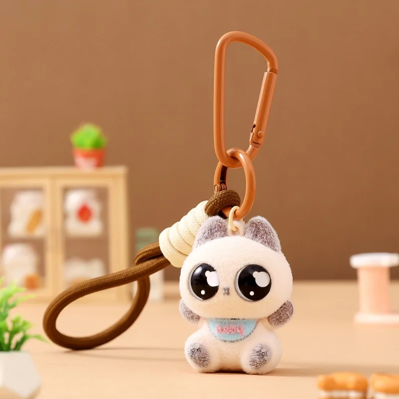Schattige kat massaal pop sleutelhanger kawaii roze kleine Siam pop Lanyard touw Geschikt voor tassen voor verjaardag kerstcadeau