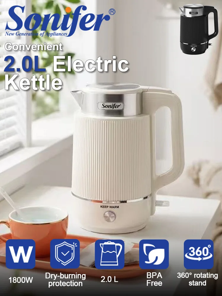 電気ケトル-sonifer-sf-2151-1800w-2l-304ステンレス製内槽-二重構造-給湯器-自動停止機能付き-家庭用