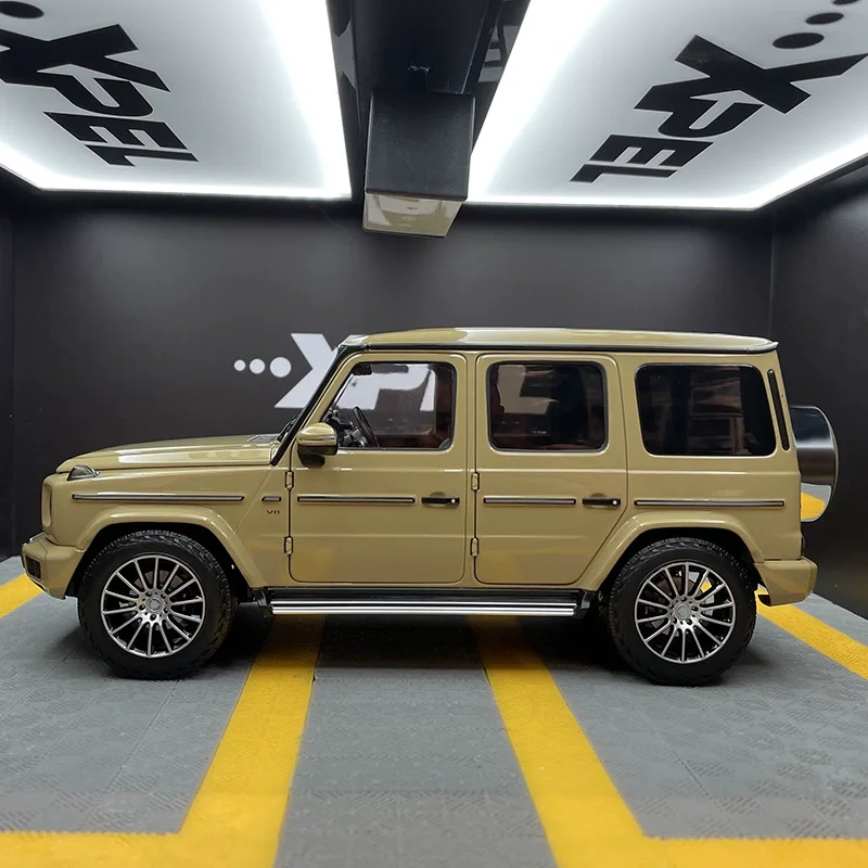 1:18 nowy g-class duży G500 SUV 2018 stop w pełni otwarty samochód ozdoby modelowe chłopiec prezenty oryginalny kolekcja pudełek