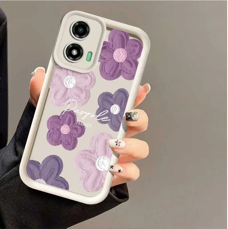 G04S Oil Painting Flowers Sky Eye Ladder Phone Case For Motorola Moto G04S Cover