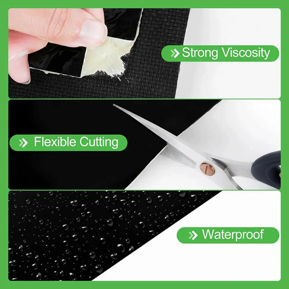 Pond Seam Repair Kit Pond Liner Repair Patch 8 X 8 Waterproof Self Adhesive Seam Tape Epdm Rubber Patch Kit for Garden Pond