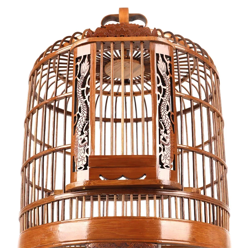 

Guizhou thrush bird cage bamboo boutique complete set of accessories ocean cage factory carved myna bird cage large hand