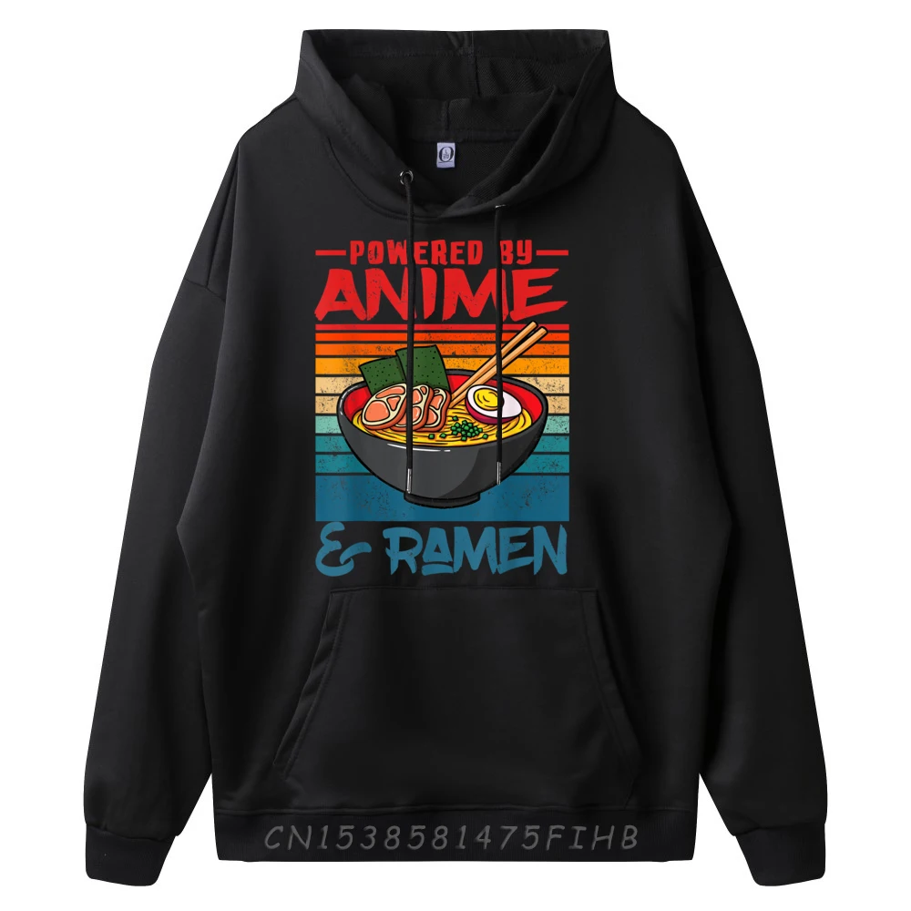 Powered By Ramen Love Noodles Retro Vintage Hoodie Men Men's Clothes Eu Size Print Christmas Sweater