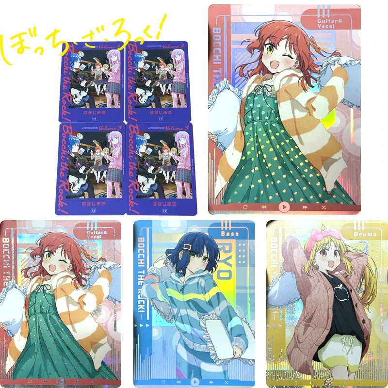 Bocchi The Rock! 세트 당 4 개 Yamada Ryo Kita Ikuyo Gotoh 히토리 DIY 수제 컬렉션 카드, 크리스마스 생일 선물 게임 장난감