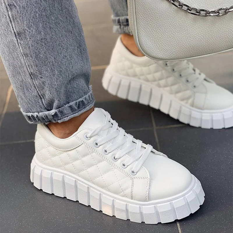 Big Size Women Shoes Flats Oxford Female Spring Autumn White Platform Shoes Loafers Ladies Casual Shoes Woman Fashion Sneakers