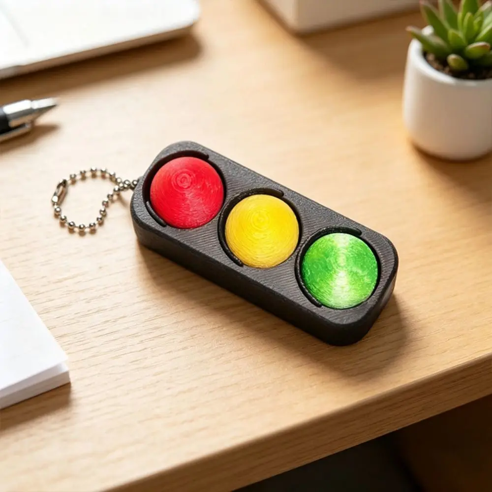 3D Printed Fidget Clicker Keychain Lightweight Compact Mini Fidget Pleasant Touch Clickable Functions Stress Relief Hand