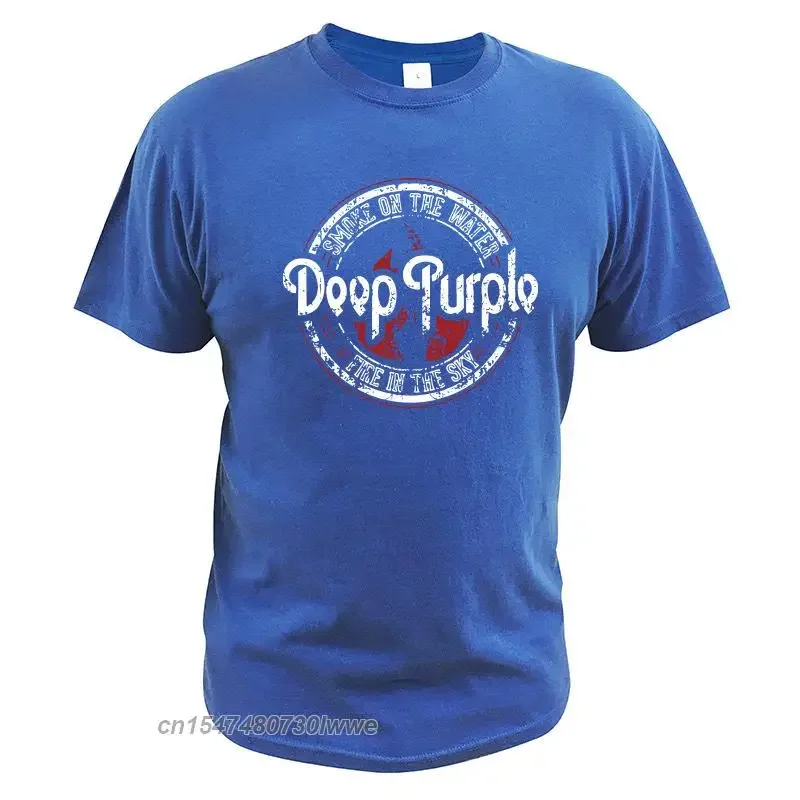 Deep Purple Tshirt Album Machine Head Smoke Song on The Water Tshirt English Rock Band 100% Cotton Basic Camiseta