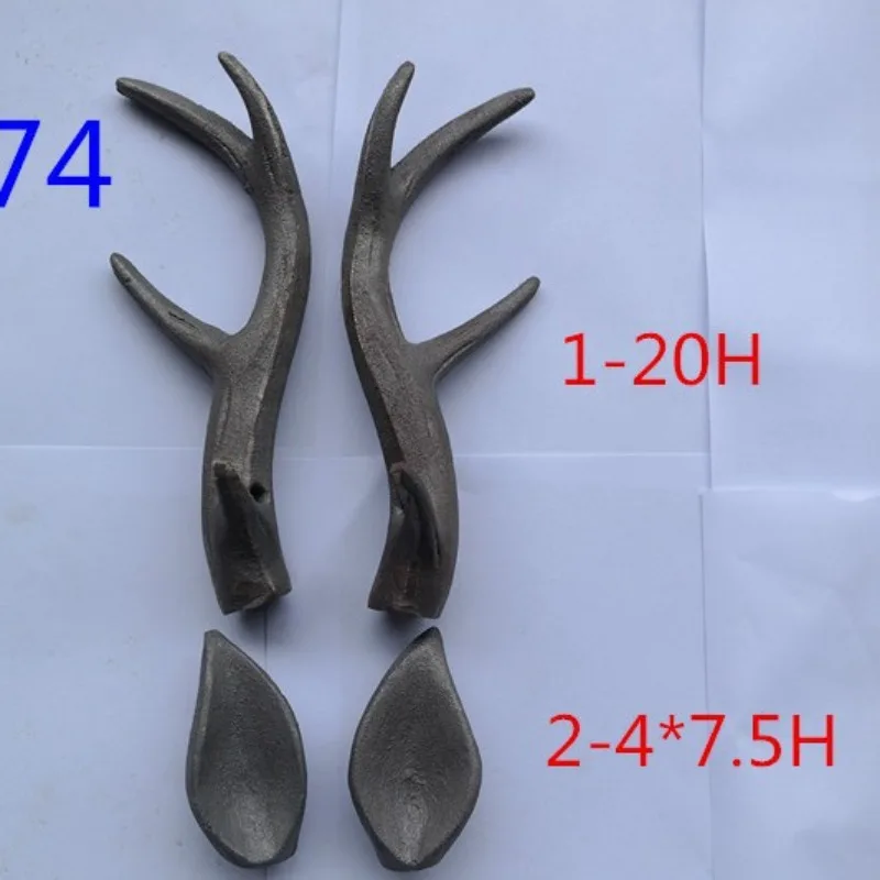 Wrought iron accessories wholesale single-sided pattern chrysanthemum wrought iron door decoration
