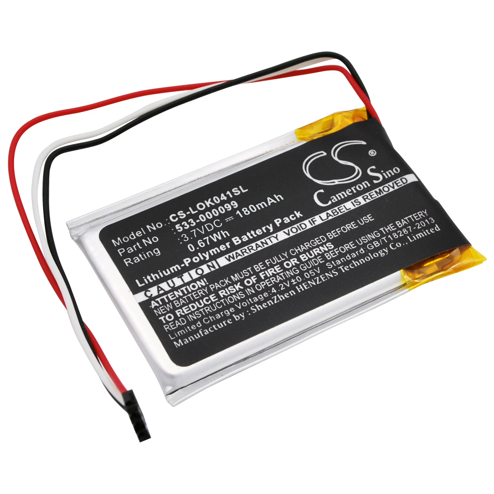 

Li-Polymer Keyboard,Mouse Battery for Logitech, 3.7V, 180mAh , Compatible Models: ik1041, Keys-To-Go