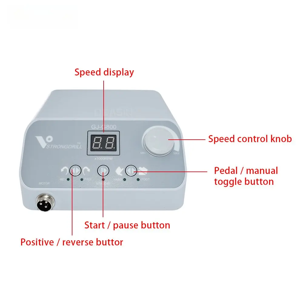 New 50,000 RPM G-800 Brushless Micromotor Nail Pedicure Polishing Unit Dental Laboratory Polishing Other Dental Equipment
