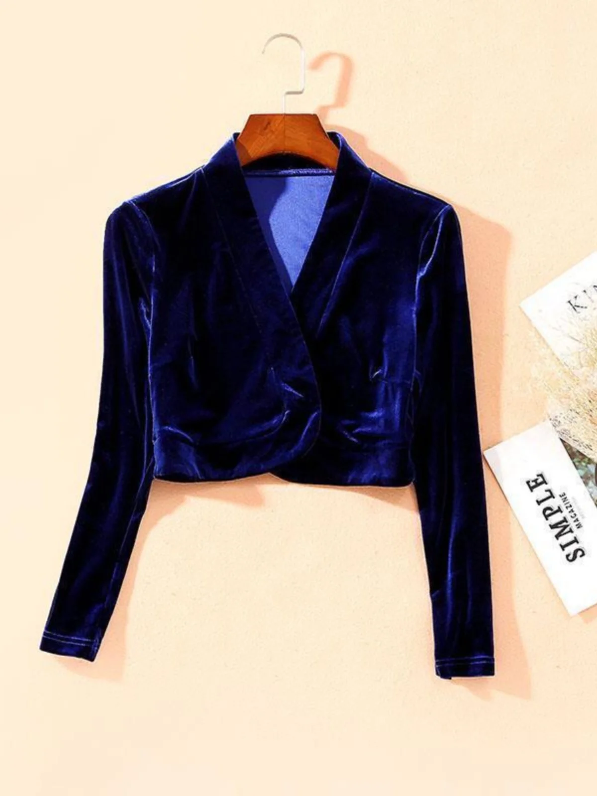 Gold Velvet Short Jacket Women's 2024 Winter New Small Fragrance Style Shawl  Dress Outerwear Large Size Can Shoulder