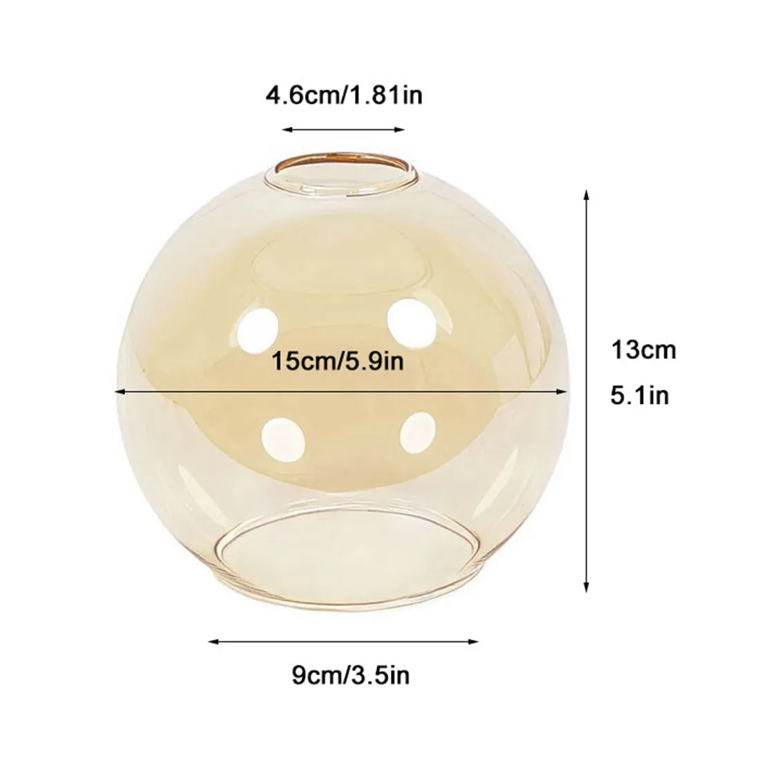سهلة تناسب 46 مللي متر 47 مللي متر فتح جهاز تبخير زجاجي عاكس الضوء العنبر المدخن رمادي كونياك E27 غطاء المصباح لغرفة المعيشة مُثبتة في السقف ضوء #2