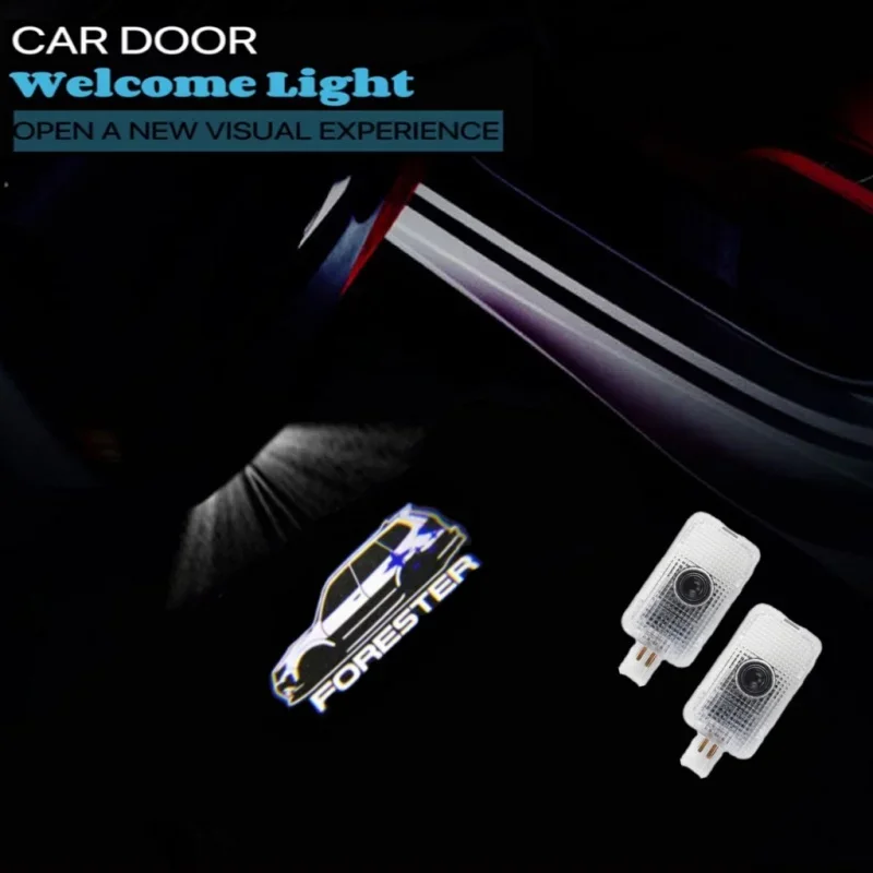 Wireless LED Door Welcome Light Shadow Laser Emblem Lamp For Subaru Forester 2013-2018 2019 2020 2024  Lamp Ghost Shadow Lights