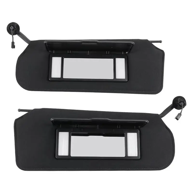 Superior-1Pair Car Sun Visors Shades W/LED Light 10442033 10442034 For Corvette C5 1997-2004 Sunvisors Vanity Mirror